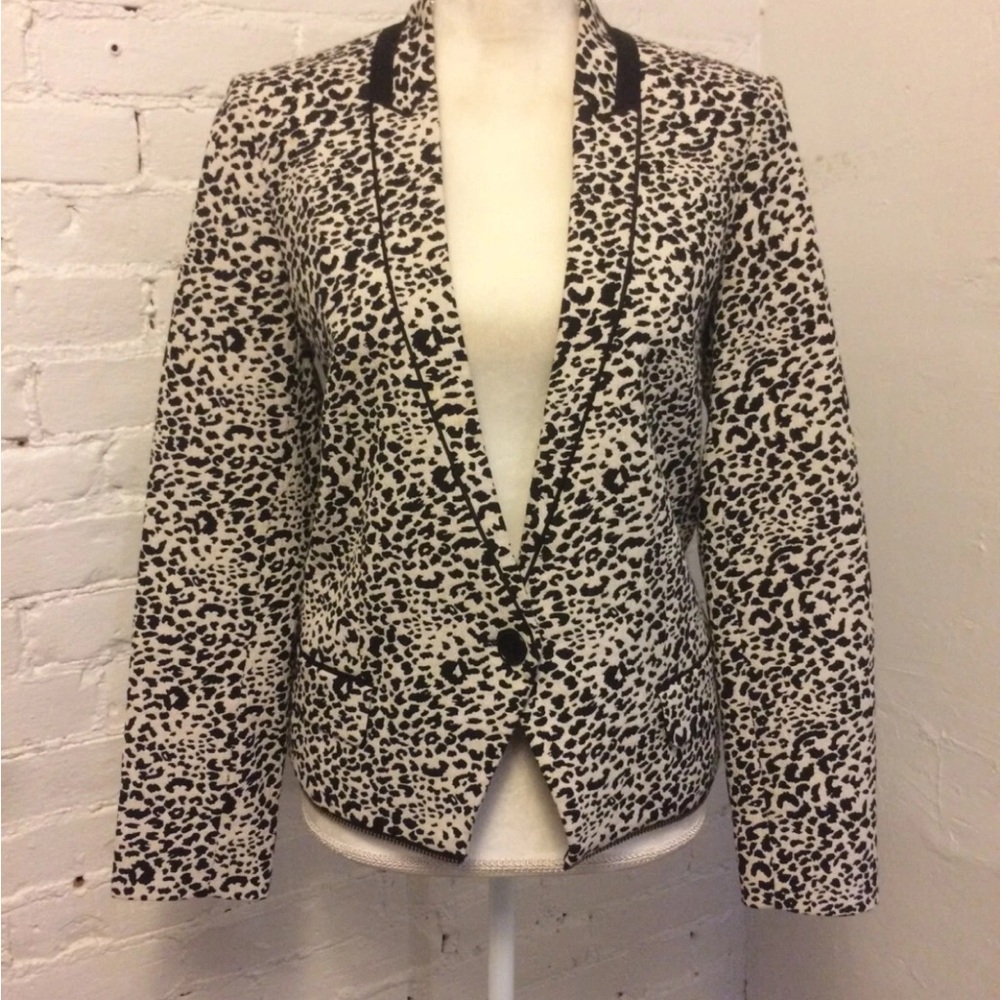 Zadig & Voltaire Deluxe Vagam leopard print blazer jacket size 40